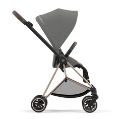 Прогулочная коляска Cybex Mios 3, шасси Rose Gold/ручка Brown, Soho grey