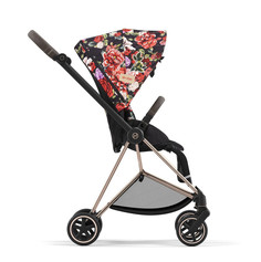 Прогулочная коляска Cybex Mios 3, шасси Rose Gold/ручка Brown, Spring Blossom Dark