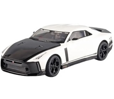 Коллекционная модель MSN Toys Nissan GTR 50 1/18 свет, звук, дым 28 см. MS931-3 белый