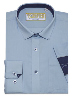 Рубашка детская Tsarevich Cashmere Blue LOK, голубой, 164
