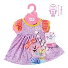 Одежда для кукол Zapf Creation Baby Born фиолетовое платье для пупса 43 см 828-243