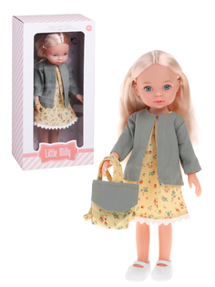 Кукла Наша Игрушка Милашка в желтом платье с рюкзаком, кукла 33 см., 803606