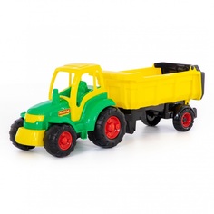 Трактор с полуприцепом Полесье Чемпион-1, 74х23х26см, 0445-1-xD5, зеленый