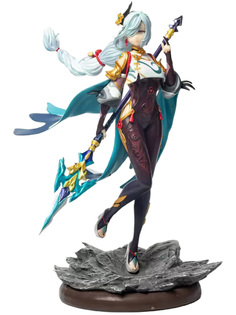 Фигурка StarFriend Геншин Импакт Шэнь Хэ с копьем Genshin Impact Shenhe подставка, 28 см