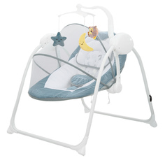 Электрокачели для новорожденных Indigo STAR с пультом управления, синий