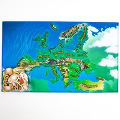 Обучающая игра из фетра карта Fanrong (Европы)