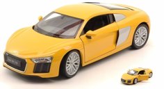 Машина Welly 2016 Audi R8 V10 1/24 желтый 24065W