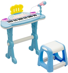 Детское пианино со стульчиком (2269-205) голубое Bright Kid