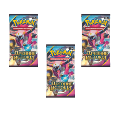 Дополнение Nintendo для игры Покемон ККИ: 3 бустера Pokemon XY7 Древние Истоки рус.