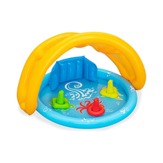 Бассейн надувной детский Bestway Lil SeaShapes, с навесом, 115 x 89 см, 31 л