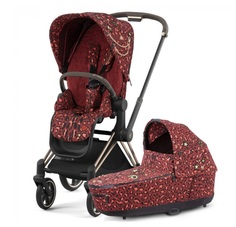 Коляска 2в1 Cybex Priam IV Rockstar шасси Rosegold