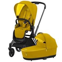 Коляска 2в1 Cybex Priam IV Mustard Yellow, шасси Matte/Black