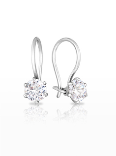 Серьги женские из серебра SKAZKA Natali Romanovoi 41216, фианит