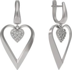 Серьги из серебра с фианитом Arina 1041452-01110