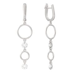 Серьги из серебра с фианитом Arina 1045062-01210