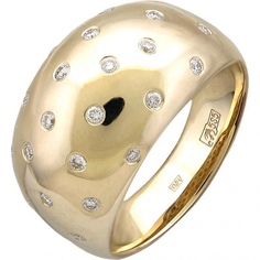 Кольцо из желтого золота с бриллиантом р. 17,5 Эстет 01К6312281