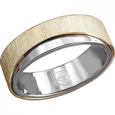 Кольцо из комбинированного золота р. 21,5 Эстет 01О060457Ж