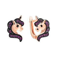 Серьги из серебра с корундом VALTERA 118072