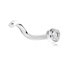Пирсинг из серебра с фианитом VALTERA 117868