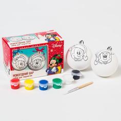 Набор для творчества "Новогодний шар" Микки Маус + краски, набор 2 шт Disney