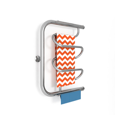 Полотенцесушитель водяной ZIGZAG Фокстрот модель Dw с полочками 600х500 мм