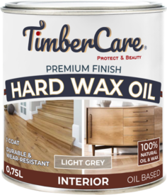 Масло для дерева с твердым воском Hard Wax Color Oil, Светло-серый/ Light Gray, 0.75 л Timber Care