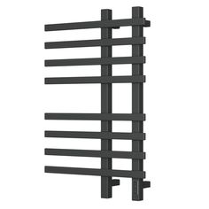 Полотенцесушитель электрический, профильный Bauedge Wind 50х80, 8 планок, черный матовый