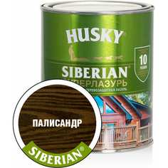 HUSKY SIBERIAN Суперлазурь антисептик для дерева полуглянцевый палисандр 0,9л 30308