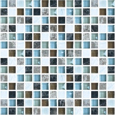 Панель ПВХ GRACE Мозаика Исландия 955х480х0,3 мм голубой