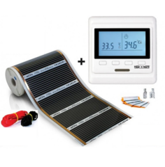 Пленочный теплый пол 13,6 м.кв. RexVa КОМПЛЕКТ ширина 80см с электронным терморегулятором