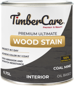 Масло для дерева и мебели TimberCare Wood Stain, Угольная шахта/ Coal Mine, 0.75 л