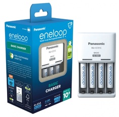 Зарядное устройство Eneloop Basic Charger AA/AAA 4 слота + 4 аккумулятора AAA 800мА/ч Panasonic