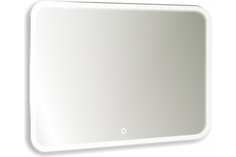 Зеркало AZARIO Стив 1000х800 c подсветкой и диммером, часы+сенсор выкл + подогрев+ радио,