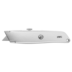 Универсальный строительный нож с Т-образным лезвием Deli DL4260 19мм (алюминиевый корпус)