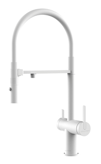 Смеситель Paulmark Gravity Gr213188-431 для кухонной мойки белый полностью