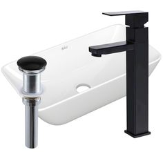 Раковина накладная со смесителем и выпуском Bau Spectrum mini 47х24, белая Bauedge