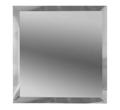 Плитка ДСТ Зеркальная плитка Квадрат с фацетом 10 мм КЗС1-02 20 х 20 см серебряный