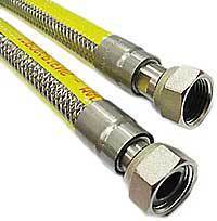 Подводка для газа в металлической оплетке с ПВХ EuroStandart 1/2" Г/Г 150 cм (IDROSAPIENS)