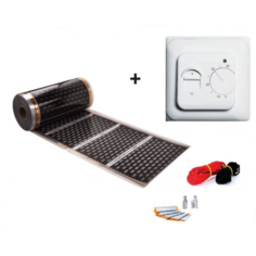 Пленочный теплый пол 3 м/п ширина 50см EASTEC комплект с механическим терморегулятором