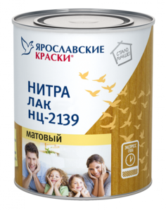 Лак Ярославские краски НЦ-2139 для деревянных изделий и мебели, матовый, 0,7 кг