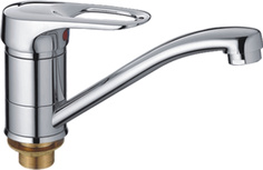 Смеситель для мойки со средним изливом с гайкой FRAP F4504-2