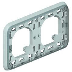 Legrand Рамка 2-м Plexo с суппортом горизонт. сер. Leg 069683 125010