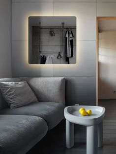 Зеркало для ванной Prisma 60*60 квадратное с тёплой LED-подсветкой No Brand
