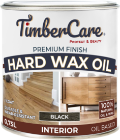 Масло для дерева с твердым воском Hard Wax Color Oil, Черный/ Black, 0.75 л Timber Care