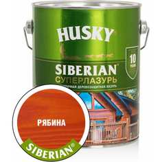 HUSKY SIBERIAN Суперлазурь антисептик для дерева полуглянцевый рябина 2,7л 30319