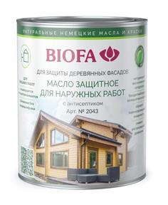 BIOFA 2043 Масло защитное для наружных работ с антисептиком (10 л 4304 Вишня )