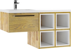 Тумба подвесная под умывальник Домино "Kamilla 100 левый" Dante с 1 ящиком