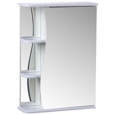 Зеркало-шкаф "Тура", с тремя полками, 55 х 15,4 х 70 см No Brand