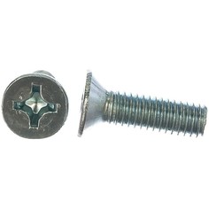 Винт DIN 965 с потайной головкой, оцинкованный М6х20, 100шт - коробка Tech-Krep 105241