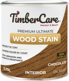 Масло для дерева и мебели TimberCare Wood Stain, Шоколад/ Chocolate, 0.75 л